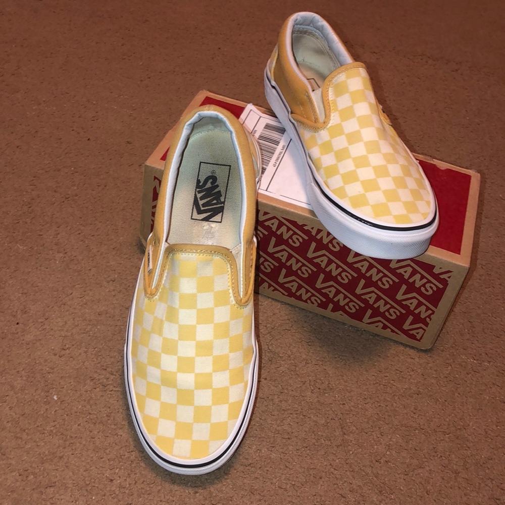 Yellow Checkered Vans